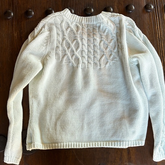 Eddie Bauer Cream Cable Knit Cardigan - Picture 4 of 4